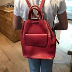 Sac à dos/main cuir rouge, Utilisé, Rouge, Sac à main