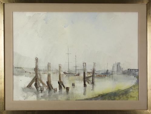 Aquarel ROGER BAEYENS NIEUWPOORT, Antiek en Kunst, Kunst | Schilderijen | Klassiek, Ophalen