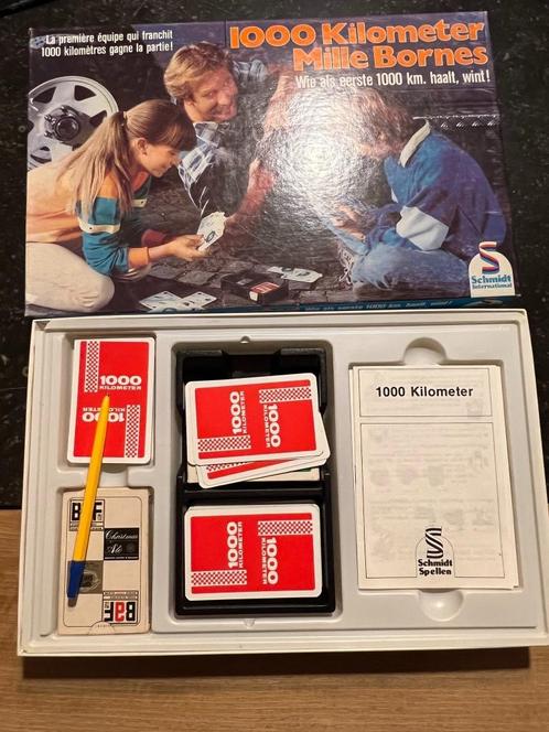 Vintage spel, 1000 kilometer. Schmidt internationaal *Volled, Hobby en Vrije tijd, Gezelschapsspellen | Bordspellen, Gebruikt
