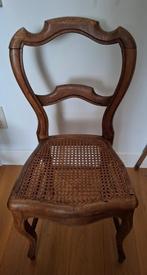 3 houten stoelen met rieten zit, Ophalen