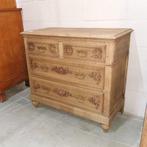 Antieke geloogde eiken Luikse ladekast B 90 H 80 D 42, Antiek en Kunst, Ophalen