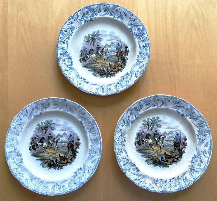 Napoleon in Egypte -POTSDAM Pierre Regout Maastricht-1865, Antiek en Kunst, Antiek | Porselein, Verzenden