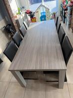 Salle a manger complète gris clair 8 personnes, Maison & Meubles, Salles à manger complètes, Enlèvement, Comme neuf, Modern, 8 chaises ou plus
