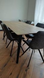 Tafel met 5 stoelen, Huis en Inrichting, Ophalen of Verzenden, Zo goed als nieuw