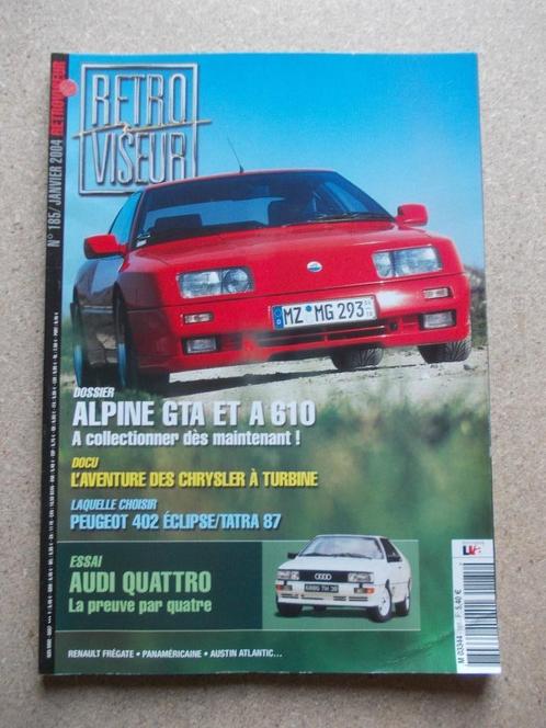 RETRO VISEUR ALPINE GTA A 610 AUDI QUATTRO 2004, Livres, Autos | Brochures & Magazines, Utilisé, Audi, Enlèvement ou Envoi