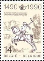 Postzegel Belgie eerste postverbinding Innsbruck Mechelen, Overig, Ophalen of Verzenden, Orginele gom, Postfris