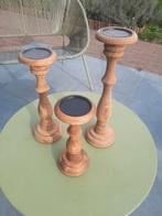Drie houten kandelaars, Ophalen, Nieuw