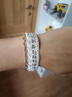 Stoffen armband, Ophalen of Verzenden, Nieuw, Wit, Overige materialen