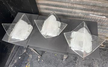 3 Carlo Nason/AV Mazzega „origami” wandlampen beschikbaar voor biedingen