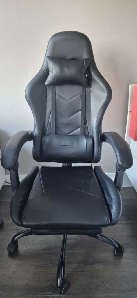 Massage Gaming Stoel – Zo goed als nieuw, Huis en Inrichting, Stoelen, Zo goed als nieuw, Eén, Zwart, Ophalen