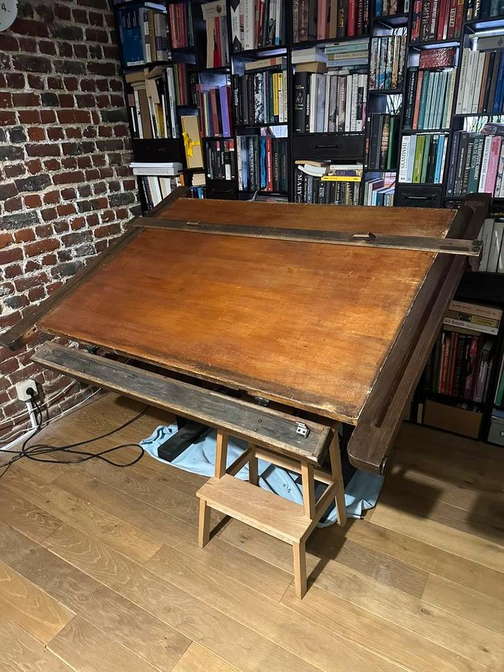 Table à dessiner / table d’architecte ancienne, Antiquités & Art, Antiquités | Meubles | Tables, Enlèvement