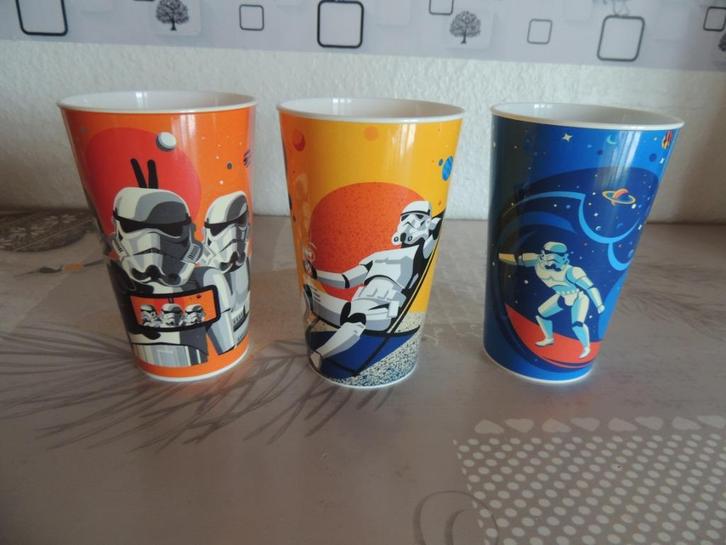 Lot de 3 gobelets en plastique Star Wars - Quick, Verzamelen, Star Wars, Ophalen