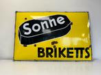 Sonne briketten emaille reclamebord XL, Antiek en Kunst, Antiek | Email, Ophalen of Verzenden