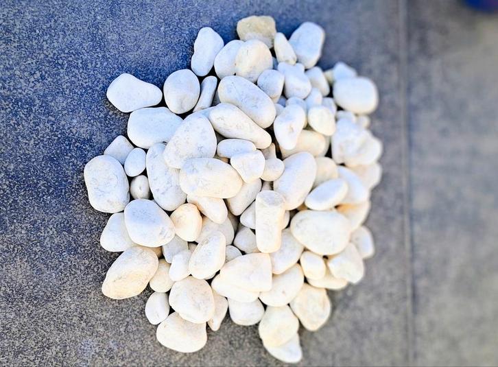 Witte Carrara sierstenen, Tuin en Terras, Grind, Keien en Split, Zo goed als nieuw, Wit, Ophalen