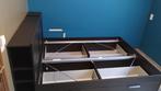 BRIMNES bed 160x200 zwart, Huis en Inrichting, Ophalen, Verstelbaar, Zwart, 200 cm