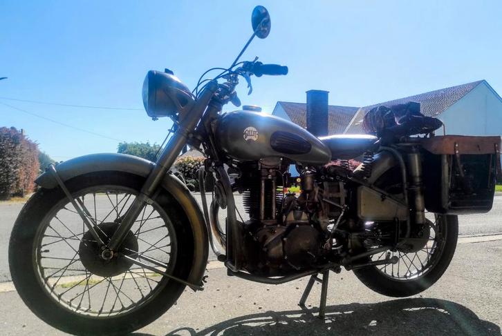 Herstal 500cc militair getuimeld violet uit de jaren 50, Motoren, Onderdelen | Oldtimers, Ophalen