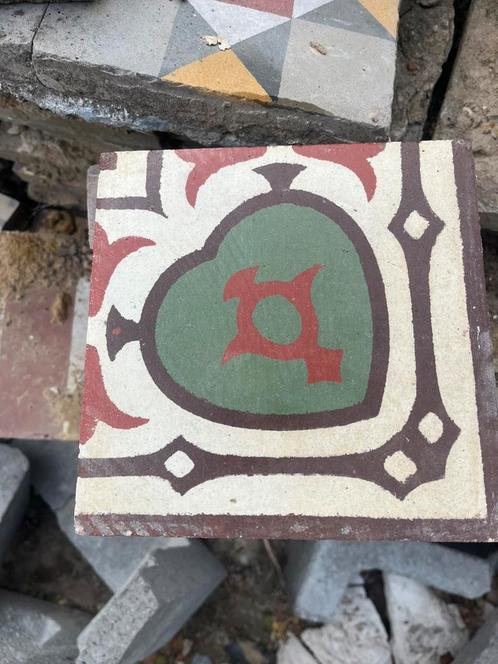 Oude cementtegels, Doe-het-zelf en Bouw, Tegels, Gebruikt, Vloertegels, Minder dan 20 cm, Minder dan 20 cm, Ophalen