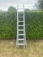 Aluminium ladder, Doe-het-zelf en Bouw, Ladders en Trappen, Ophalen, Gebruikt, Opvouwbaar of Inschuifbaar