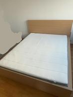 Lit IKEA MALM 160*200 - Comme neuf, Ophalen, Chêne, Beige, Tweepersoons