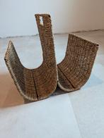 Rotan tijdschriftenhouder met zwart metaal, Enlèvement, Utilisé