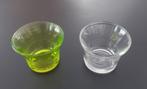 2 kandelaars (groen, transparant), Ophalen, Zo goed als nieuw, Kandelaar, Minder dan 25 cm