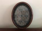 Lijst kader bruin ovaal mooie details met glas, Antiek en Kunst, Ophalen of Verzenden
