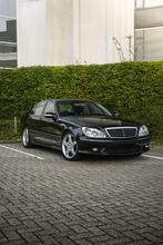 MERCEDES-BENZ S430V8 VOLLEDIG PAKKET 55 AMG, Auto's, Automaat, Achterwielaandrijving, Zwart, Leder