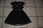 Noël Jolie robe argentée et noire Manches courtes T12/13A, Enlèvement ou Envoi, Comme neuf, Fille, Robe ou Jupe