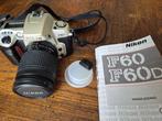 Nikon F60 met kitlens 28-80, Audio, Tv en Foto, Fotocamera's Analoog, Ophalen, Zo goed als nieuw, Nikon