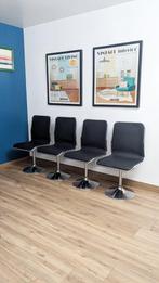 Set van 4 stoelen op tulpenpoten uit de jaren 70, Space Age, Overige materialen, Gebruikt, Zwart