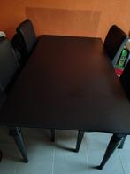 Eettafel zwart, Huis en Inrichting, Tafels | Eettafels, Ophalen, 50 tot 100 cm, Zo goed als nieuw, Vijf personen of meer