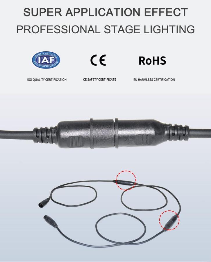 Nieuwe First Class Waterdichte Dmx Kabels 3m 10Jaar Garantie, Muziek en Instrumenten, Licht en Laser, Nieuw, Licht, Geluidgestuurd
