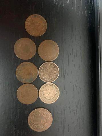 7 x 1 cent en 1x 2 cent 1863 tot 1885 beschikbaar voor biedingen