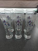 6 nieuwe glazen Labatt Ice op zware voet., Ophalen of Verzenden, Nieuw, Overige typen