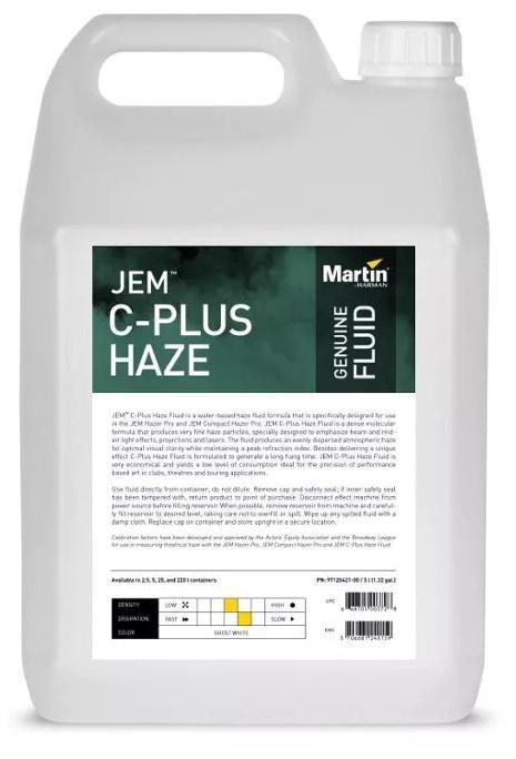 Nouveau liquide Martin Jem C-Plus Haze 5 L, Musique & Instruments, Lumières & Lasers, Neuf, Lumières, Commande sonore, Couleur