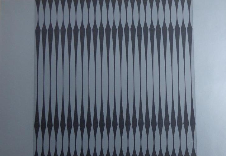 DORDEVIC MIODRAG / GEOMETRISCHE ABSTRACTIE ZEEFDRUK 64x86cm, Antiek en Kunst, Kunst | Litho's en Zeefdrukken, Ophalen of Verzenden
