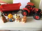 plastiek speelgoed tractor met figuurtjes, Collections, Jouets, Utilisé, Enlèvement ou Envoi