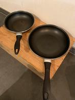 2 pannen, Ophalen of Verzenden, Gebruikt, Pannenset, Keramische plaat