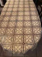 Prachtige vintage beige tafelkleed, bedsprei handgemaakt, Huis en Inrichting, Tafelkleden, Ophalen of Verzenden