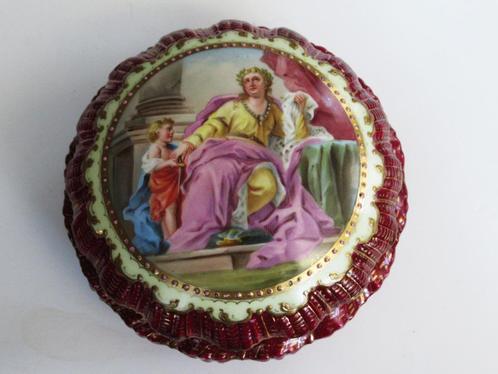 Antiek Ackermann&Fritze porcelainen doosje Royal Vienna '20, Antiek en Kunst, Antiek | Porselein, Ophalen of Verzenden
