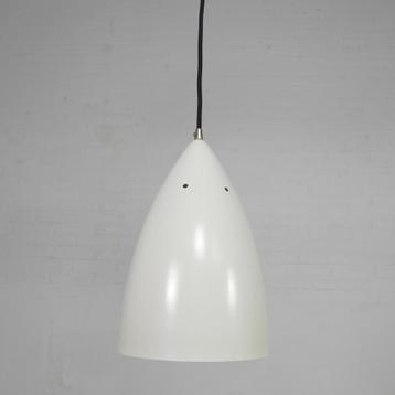 Vintage hanglamp , aluminium kap, voorzien van nieuwe draad