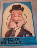 Vintage poster 1975 DDR Eifersucht und medizin., Verzamelen, Ophalen, Gebruikt