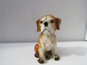 Figurine de chiot en porcelaine vintage