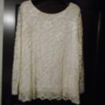 bloeze in kant XL creemkleurig, Kleding | Dames, Blouses en Tunieken, ANDERE, Wit, Maat 46/48 (XL) of groter, Ophalen of Verzenden