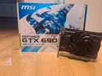 MSI geforce GTI 650+ boite et emballage, Computers en Software, Videokaarten, Ophalen of Verzenden, PCI, DVI, Nvidia