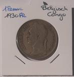Belgisch Congo 1 frank 1930 Fr, Postzegels en Munten, Munten | België, Verzenden