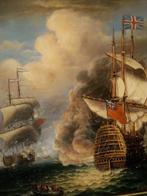 Zeeoorlog - HET KANAAL, Antiek en Kunst, Kunst | Schilderijen | Klassiek, Ophalen of Verzenden