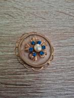 Mooie broche in blauwe steen, Ophalen of Verzenden, Zo goed als nieuw