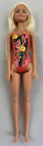 Barbie Water Play Beach Doll Pink Flower Swimsuit 2015 Pop P, Verzamelen, Verzenden, Zo goed als nieuw, Pop