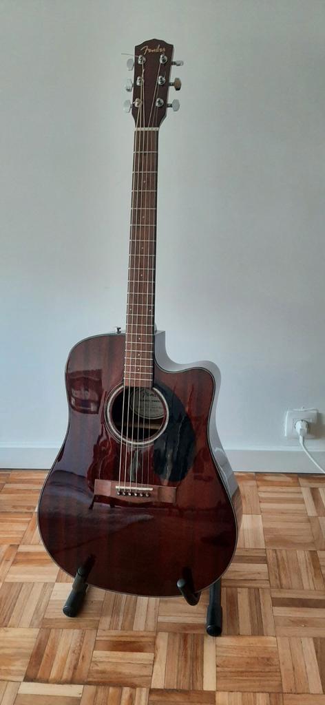 Fender CD60SCR mahonie, Muziek en Instrumenten, Snaarinstrumenten | Gitaren | Akoestisch, Zo goed als nieuw, Ophalen